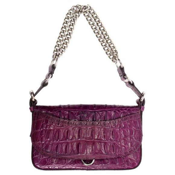 Miu Miu Handbags - RARE Miu Miu Alligator Croc bag pochette baguette shoulder bag (Prada Co) Y2K
